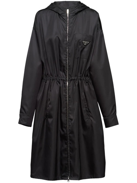  Prada Re-nylon Hooded Raincoat - Black 