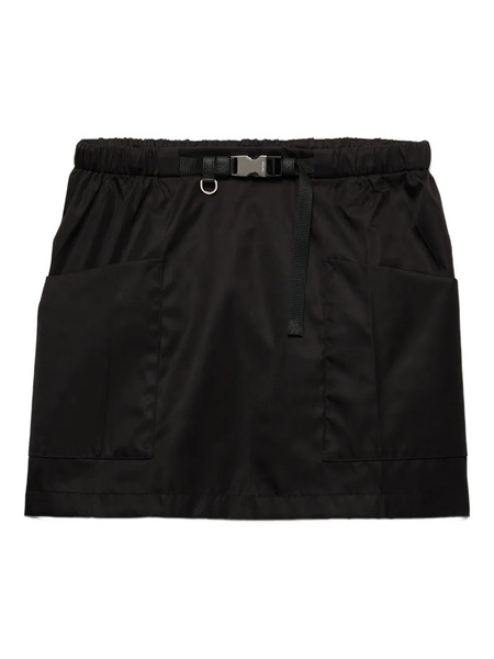  Prada Re-nylon Mini Skirt - Black 