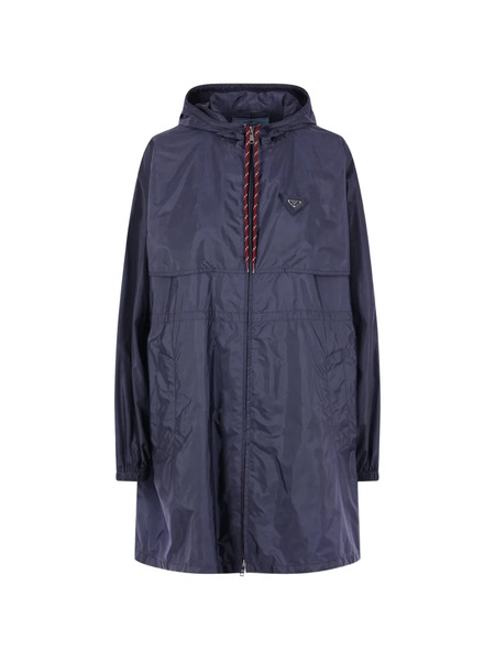  Prada Re-nylon Parka Coat - Blue 