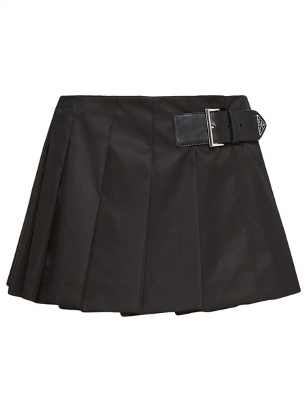  Prada Re-nylon Pleated Miniskirt - Black 