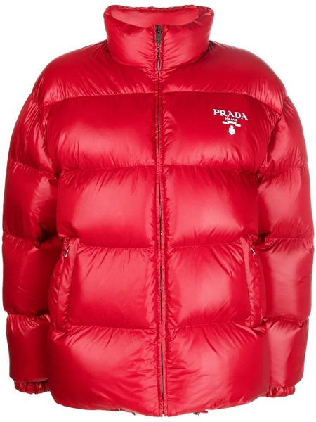  Prada Re-nylon Puffer Jacket - Red 