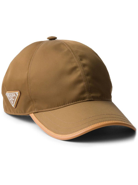  Prada Re-nylon Triangle-logo Baseball Cap - Brown 