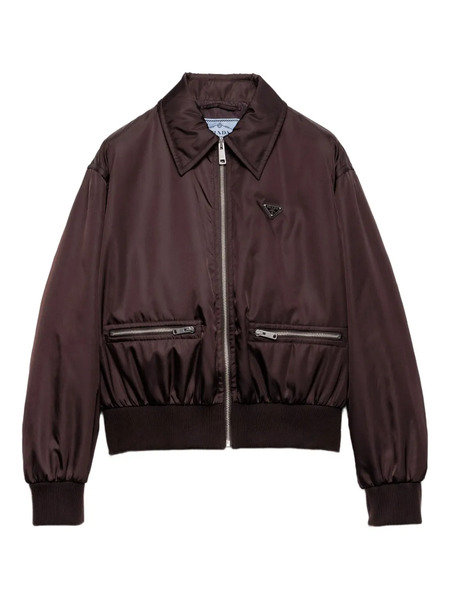  Prada Re-nylon Triangle-logo Jacket - Brown 