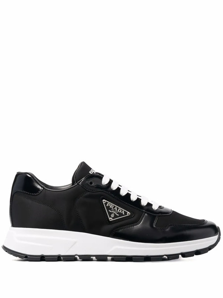  Prada Re-nylon Triangle-logo Low-top Sneakers - Black 