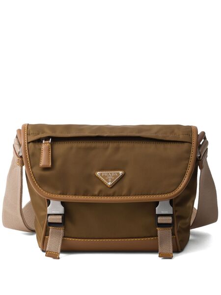  Prada Re-nylon Triangle-logo Messenger Bag - Brown 