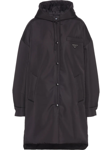  Prada Re-nylon Triangle-logo Raincoat - Black 
