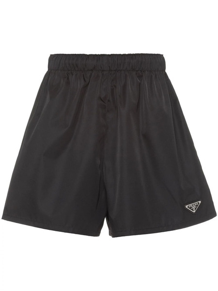  Prada Re-nylon Triangle-logo Shorts - Black 