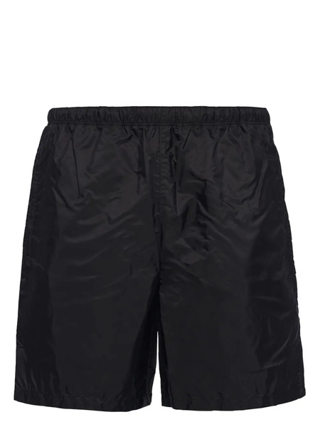  Prada Re-nylon Triangle-logo Swim Trunks - Black 