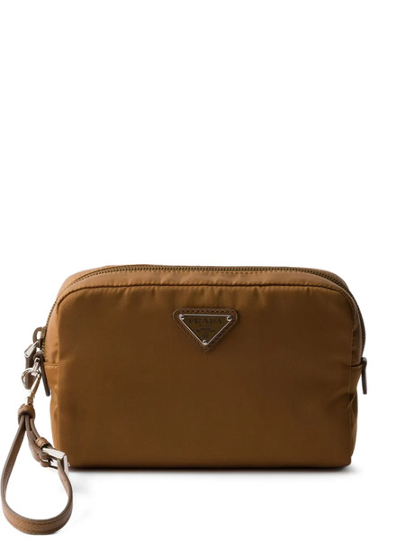  Prada Re-nylon Zip Pouch - Brown 