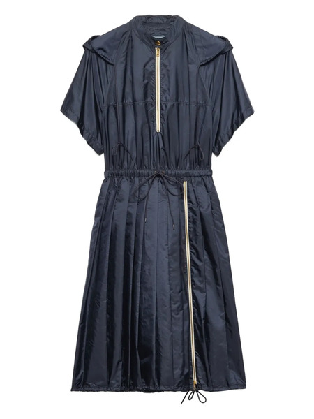  Prada Re-nylon Zip-up Mini Dress - Blue 