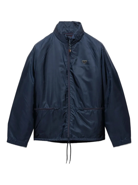  Prada Removable Hood Raglan Sleeves Jacket - Blue 