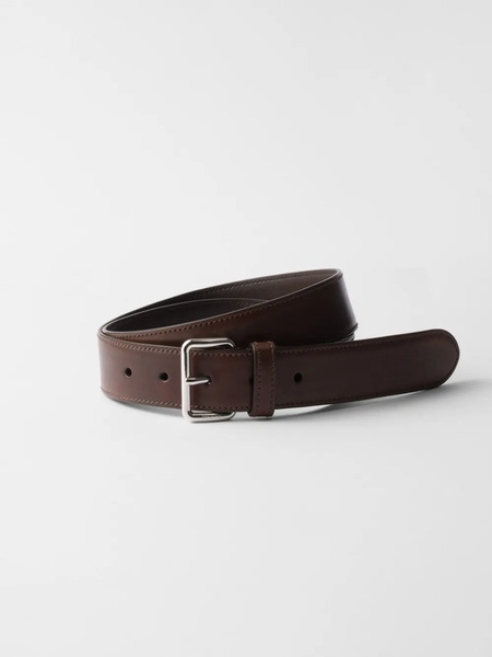  Prada Reversible Leather Belt - Brown 