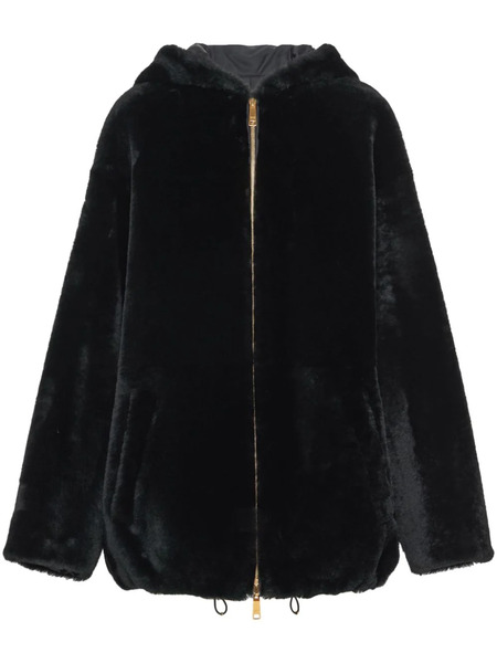  Prada Reversible Shearling Jacket - Black 