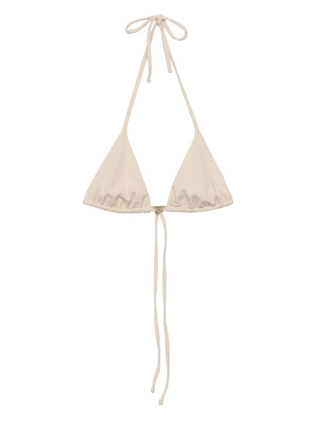  Prada Rhinestone-embellished Triangle Bikini Top - Neutrals 