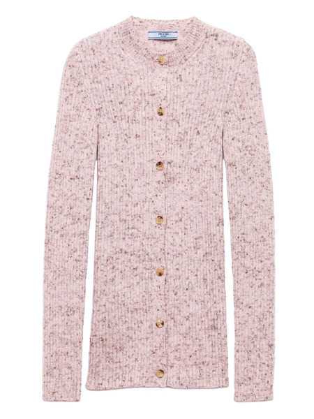  Prada Rib-knit Cardigan - Pink 