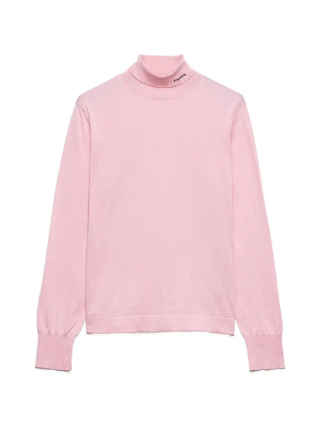  Prada Ribbed Turtleneck Sweater - Pink 
