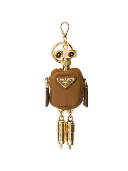  Prada Robot Re-nylon Keychain Charm - Gold 