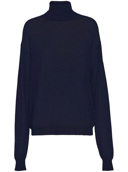  Prada Roll-neck Cashmere Jumper - Blue 