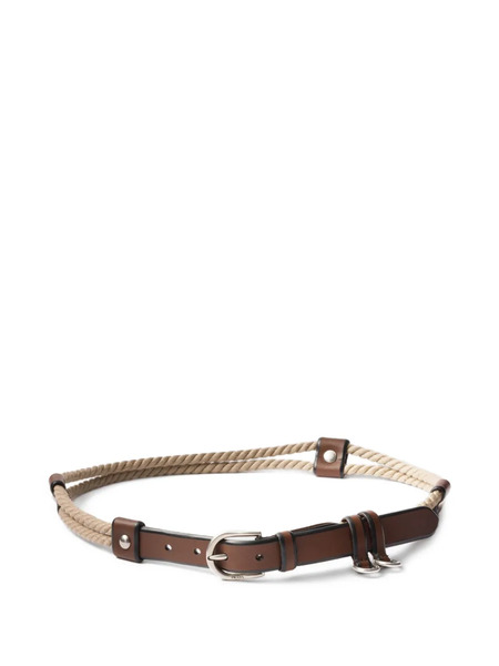  Prada Rope-detail Belt - Brown 