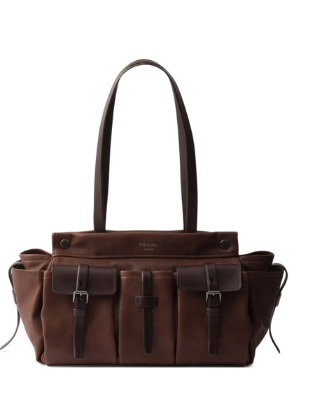  Prada Route Pocket Tote Bag - Brown 