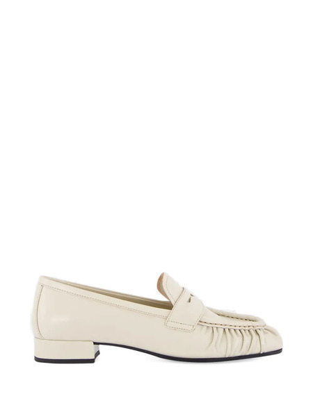  Prada Ruffled Loafers - Neutrals 
