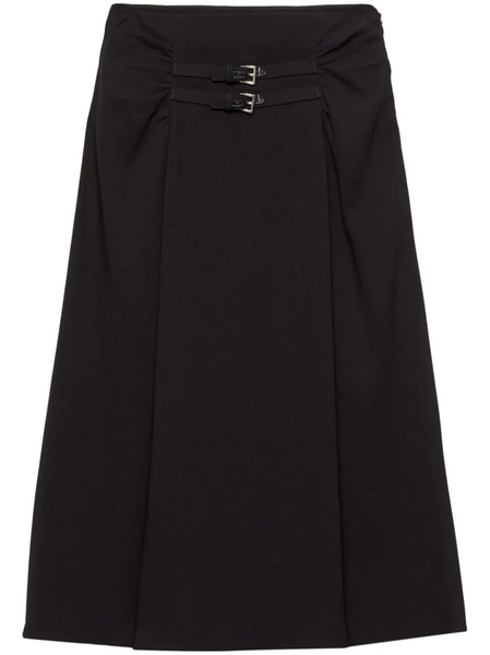  Prada Sablé Midi Skirt - Black 