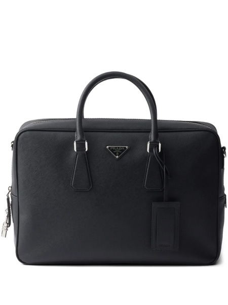 Prada Saffiano Leather Briefcase - Black 
