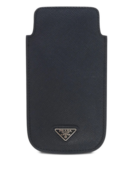  Prada Saffiano Leather Iphone Case - Black 