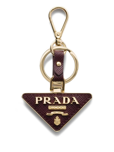  Prada Saffiano Leather Keychain - Red 