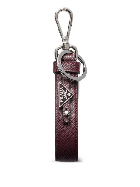  Prada Saffiano Leather Keychain - Red 