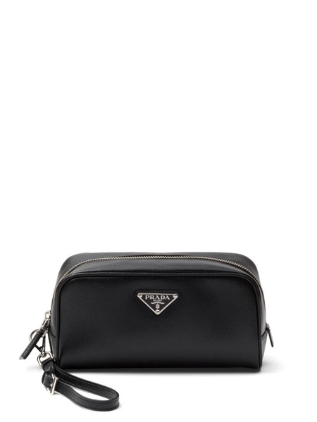  Prada Saffiano Leather Pouch - Black 