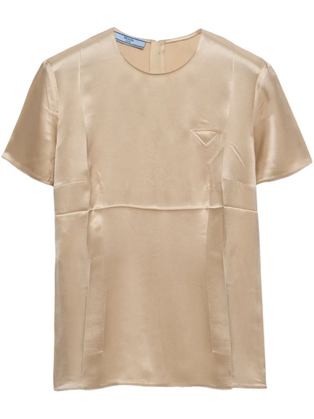  Prada Satin Crepe Top - Neutrals 