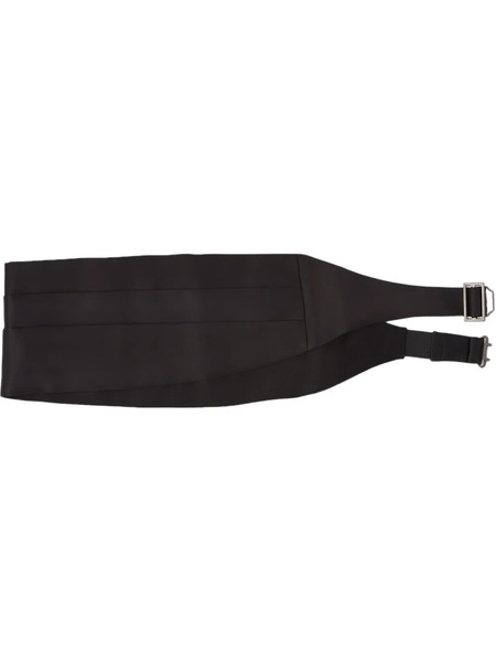  Prada Satin-finish Tuxedo Belt - Black 