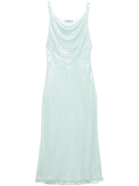  Prada Sequined Maxi Dress - Green 