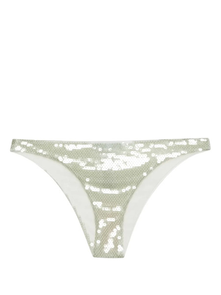  Prada Sequinned Tulle Bikini Bottoms - Green 