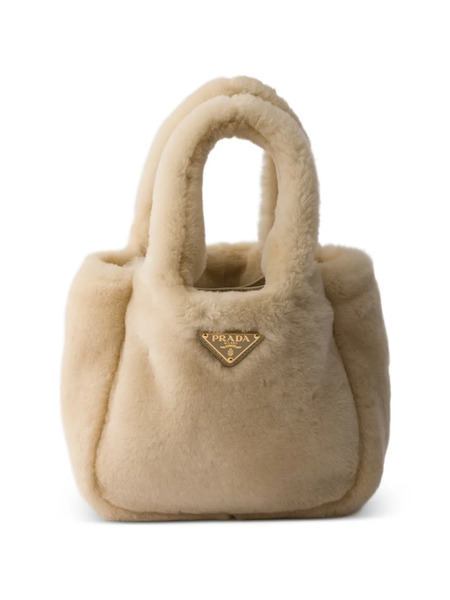  Prada Shearling Mini Handbag - Neutrals 