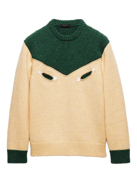  Prada Shetland Wool Sweater - Yellow 