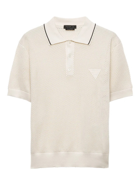  Prada Short-sleeve Polo Shirt - Neutrals 