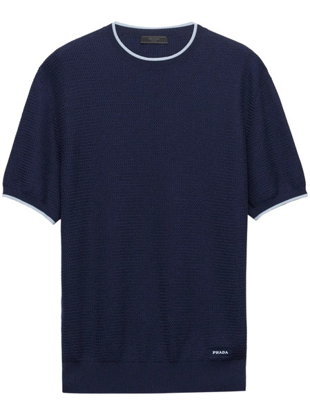  Prada Short-sleeve Sweater - Blue 