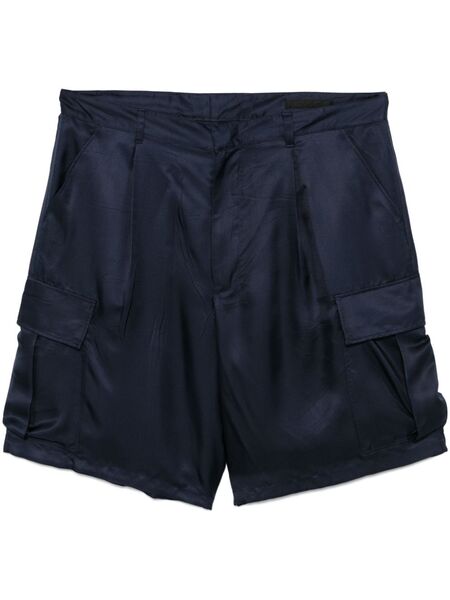  Prada Silk Cargo Shorts - Blue 