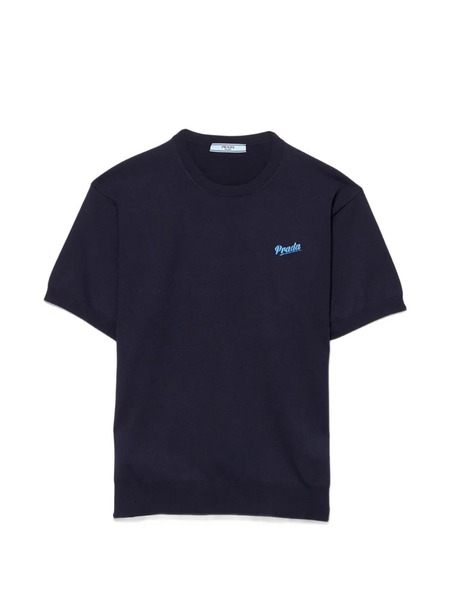  Prada Silk Crew-neck Sweater - Blue 