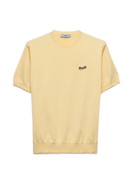  Prada Silk Crew-neck Sweater - Yellow 