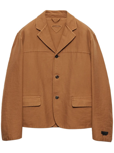  Prada Single-breasted Cotton Jacket - Brown 