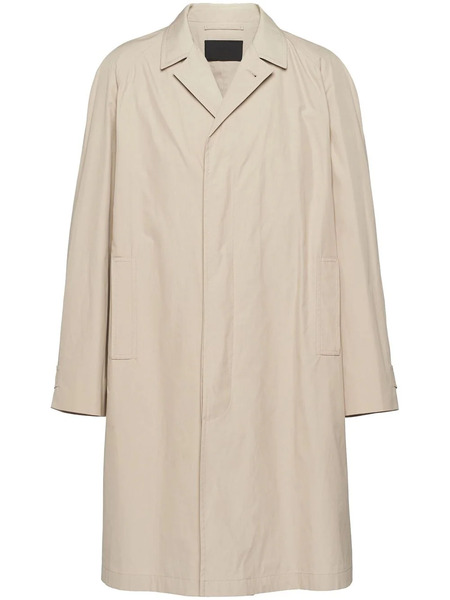  Prada Single-breasted Overcoat - Neutrals 