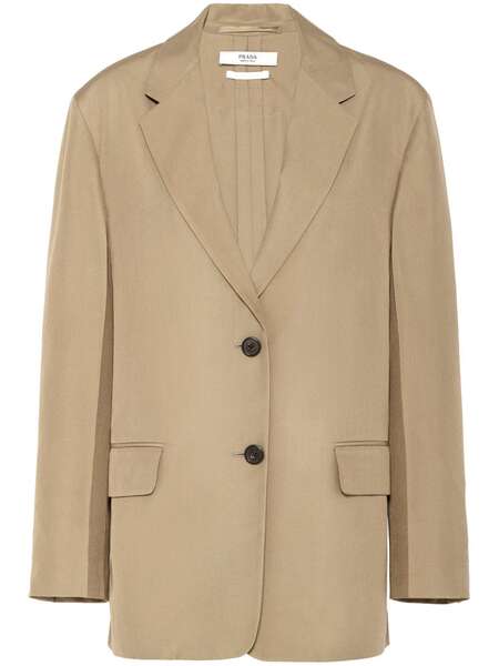  Prada Single-breasted Silk Blazer - Green 