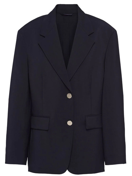  Prada Single-breasted Wool Blazer - Blue 