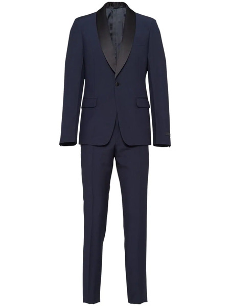  Prada Single-breasted Wool-mohair Tuxedo - Blue 