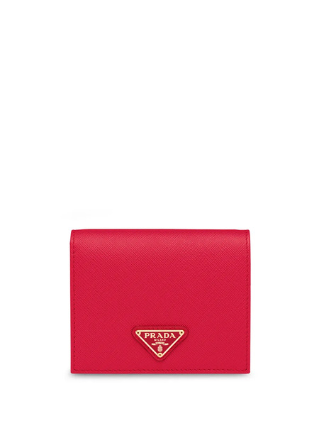  Prada Small Bi-fold Wallet - Red 