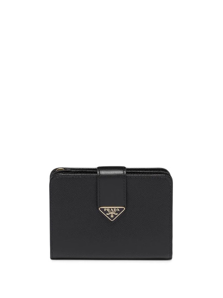  Prada Small Leather Logo-detail Wallet - Black 