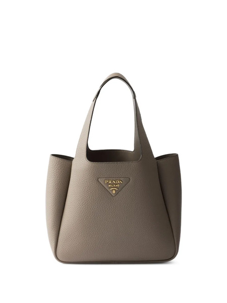  Prada Small Leather Tote Bag - Brown 